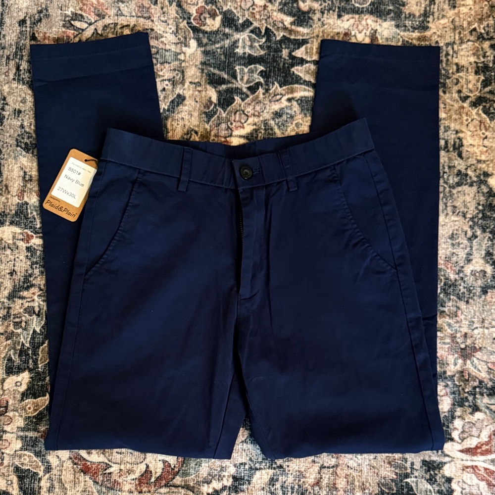 Tailorbyrd Navy Chinos for Men